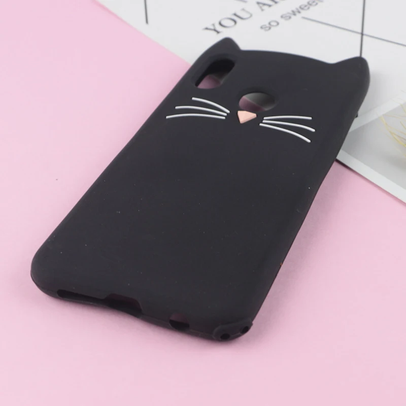 Милый 3D мультяшный силиконовый чехол для Huawei P40 P30 P20 P10 P9 P8 Lite Smart Plus Pro с блестками