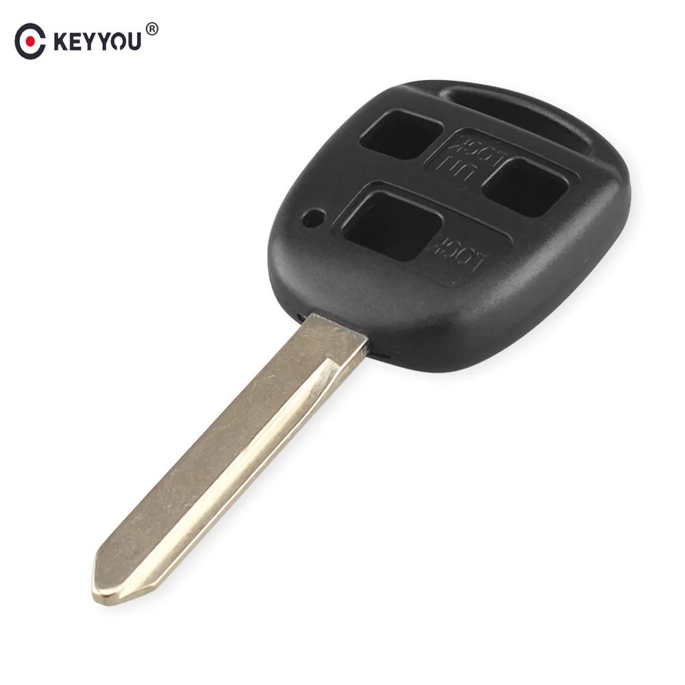 KEYYOU Uncut TOY47 Blade Корпус автомобильного ключа дистанционного управления Fob 3 кнопки