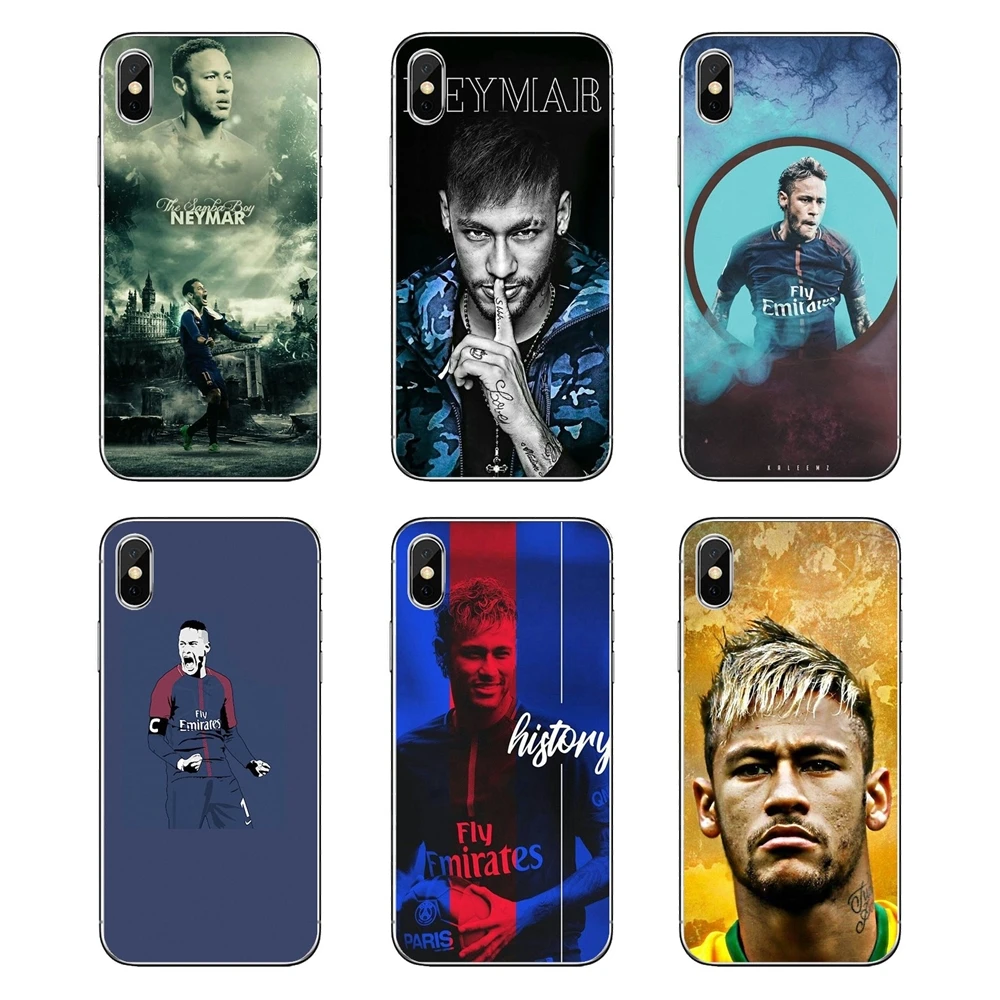 Прозрачные мягкие чехлы для Xiaomi Redmi 4X S2 3S Note 3 4 5 6 6A Por Pocophone F1 Mi footballer neymar jr |