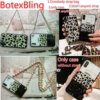 

Luxury glitter leopard crossbody chain phone case for iphone XS MAX case for iphone 11 pro max case 6 6S 7 8 plus X XR cover