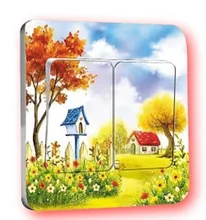 1 PCS Beautiful Scenery Class Switch Stickers Creative For Wall 3d Sticker Single-piece Package Landscape Switch Wall Sticker