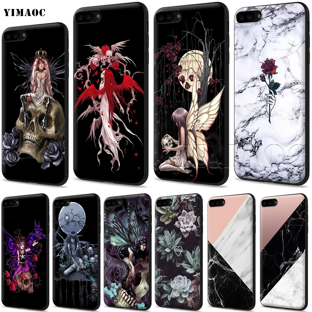 

YIMAOC Gothic Skull Fairy Soft Silicone Case for iPhone 11 Pro XS Max XR X 8 7 6 6S Plus 5 5s se