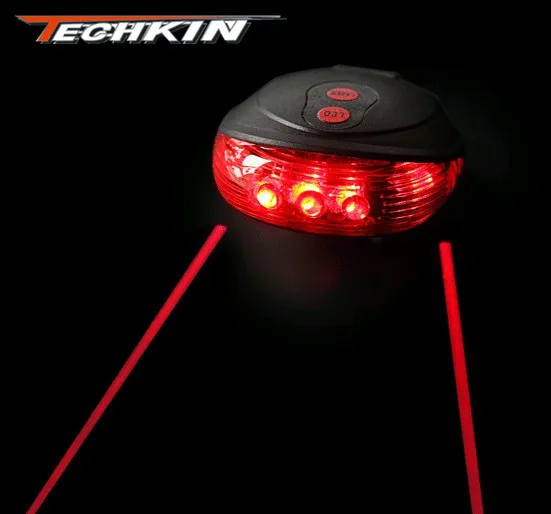 21181 Bike Laser Tail Light (5LED+2Laser) Cycling Safety Bicycle Alam
