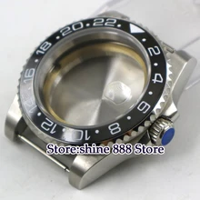 43 мм сапфировое стекло черный керамический ободок чехол для часов 2824 2836 механизм