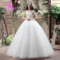AIJINGYU 2018 брак Бесплатная доставка Распродажа новинок дешевые бальный наряд на шнуровке сзади торжественное невесты платья торжественное