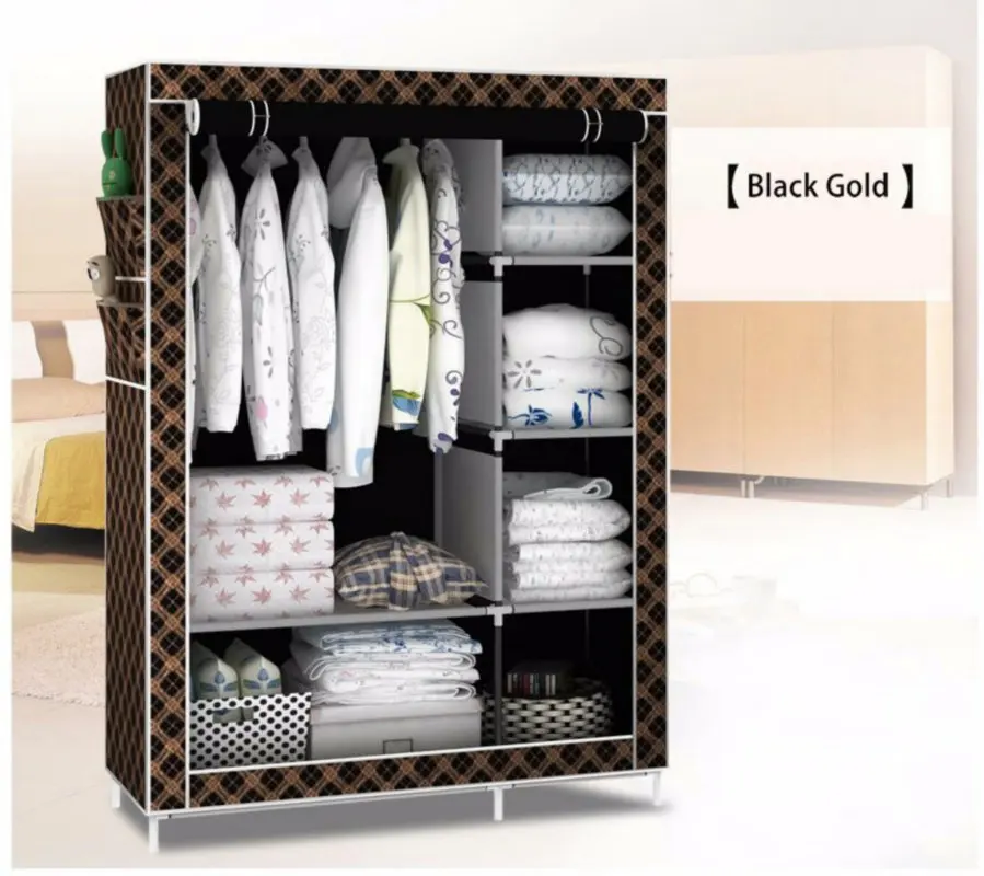 

When the quarter wardrobe DIY Non-woven fold Portable Storage Cabinet