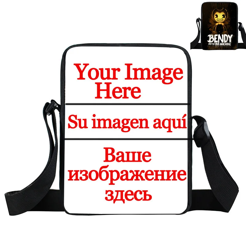 

Custom Your Image Name Logo Mini Messenger Bag Boys Girls Personalized Crossbody Bag Kids Cartoon Shoulder Bags Best Gift Bags