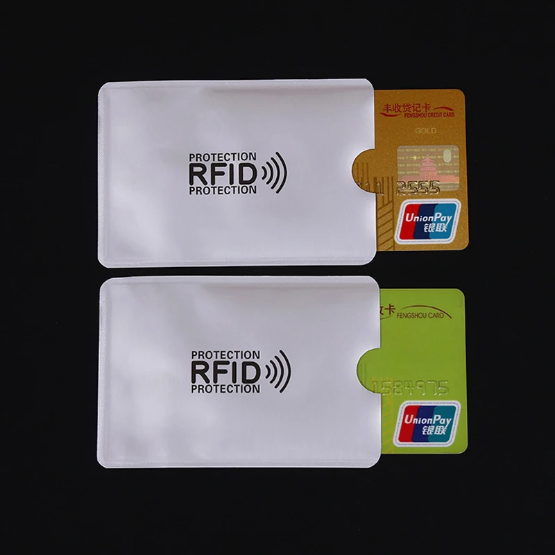 10 шт./пакет Анти Rfid Бумажник Блокировка считыватель Блокировка банк держатель для карт Id банковская карта чехол Защита металлическая Кредитная Держатель для карт 6*9,3 см
