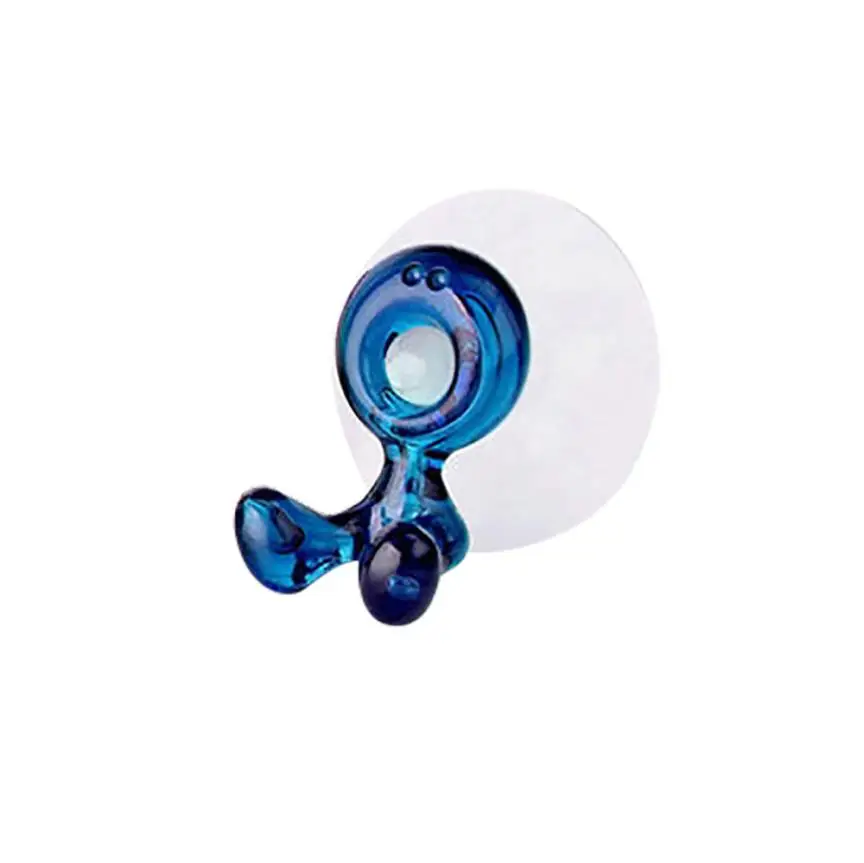 Новая мода домашняя Ванная комната Зубная щетка всасывающий держатель стеллаж монтируемый на стену вешалка Новая Прямая F5 - Цвет: Синий