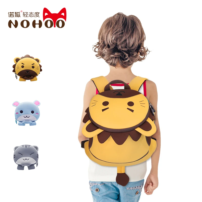 

NOHOO kids Bags 3D Cartoon school bags for girls boys backpack kids children big capacity school bags Neoprene mochila escolar