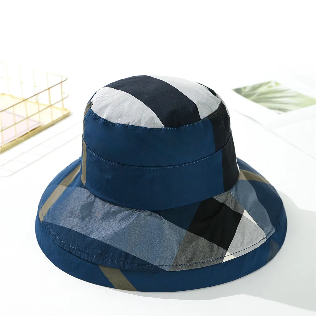 Summer Sun Hats For Women With Leisure Beach Hat Women Visor Hat Stitching Color Adjustable High Quality Foldable Fisherman Hat