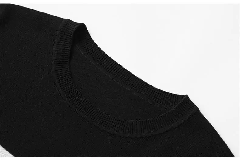2019 New Fashion Men Sweater Pullover High Qulaity Cotton Acrylic Striped Knit Jumper Dress Male Spring Autumn Brand Muls 4XL 09