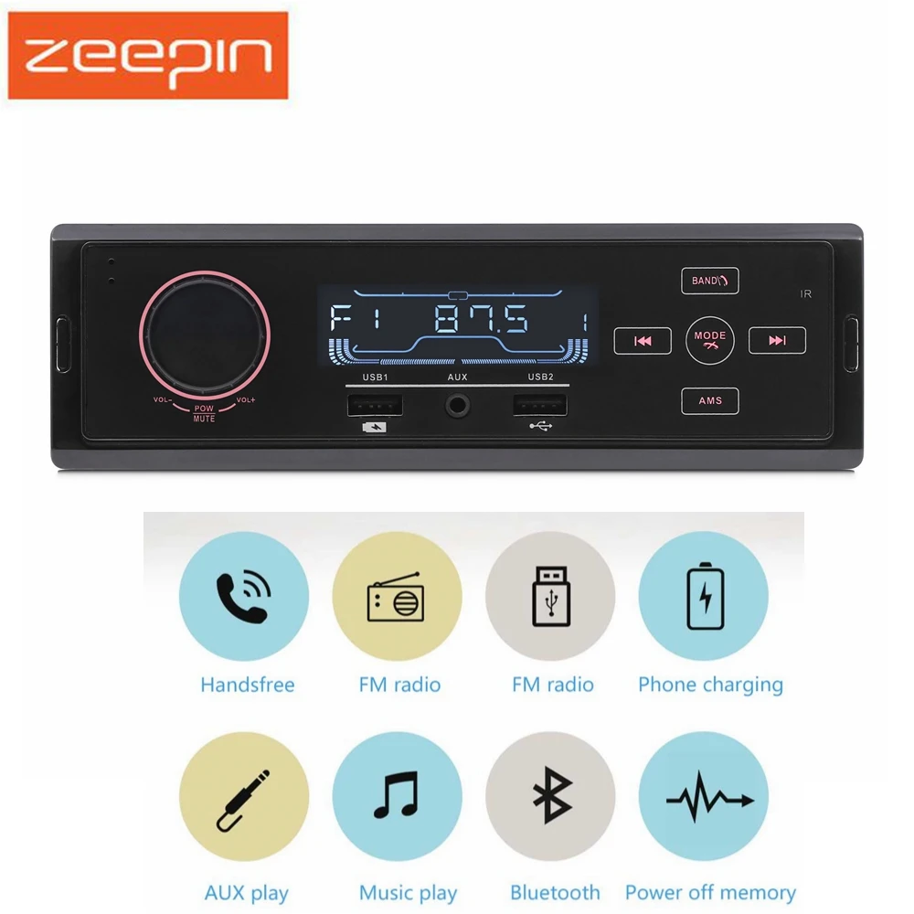 

Car MP3 Player Bluetooth Touch Screen 1DIN Stereo Audio FM AM Radio Music Receiver with Remote Control AUX Input SD USB MMC WMA