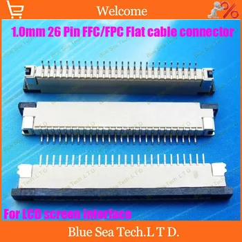 

Free Shipping 20pcs FPC/FFC connector cable socket 26 pin 1.0mm connector for LCD screen interface of DVD/MP3/PDA/Phone ect.ROHS