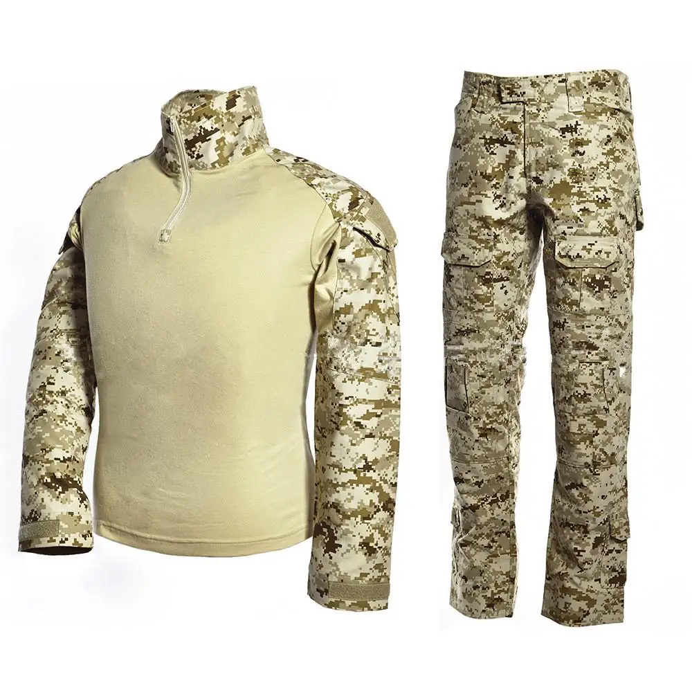 Военные камуфляжные тактические костюмы Frogman, тактическая одежда для морпехов, униформа для мужчин и женщин с защитным снаряжением BF049 - Цвет: Desert Digital