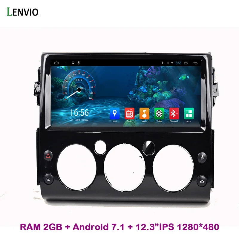 Lenvio 12,3 "ips Восьмиядерный ОЗУ 2 ГБ Android 7,1 автомобиль DVD gps плеер для Toyota FJ Cruiser 2007 2008 2009 2010 2011 2012-2016 радио