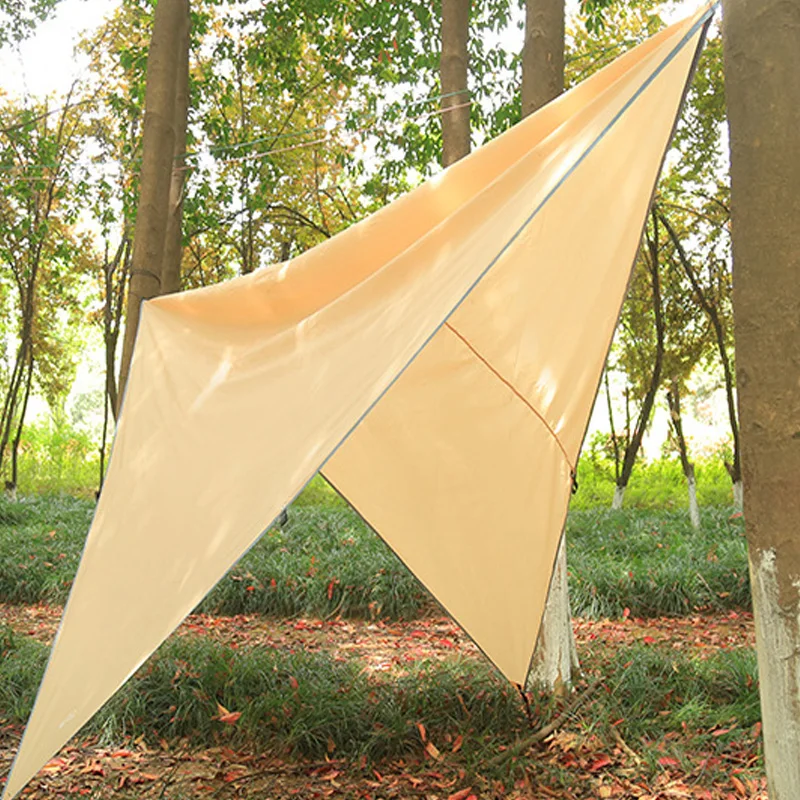 

Outdoor Leisure Hammock Shade Cloth Canopy Waterproof Hammock Sun Shade Rain Portable Outdoor Camping Picnic Mat Double Gift