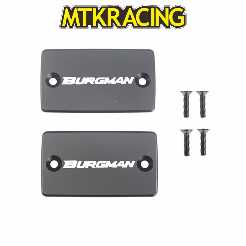 

CNC Aluminum Motorcycle Brake Fluid Fuel Reservoir Tank Cover Cap FOR Suzuki Burgman 400/AN400 2016-2019 Burgman 650/AN650 06-19