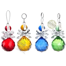 H& D 4 шт многоцветная кристальная Снеговик призма для подвешивания Солнцезащитная пленка для окна рождественские подвесные украшения