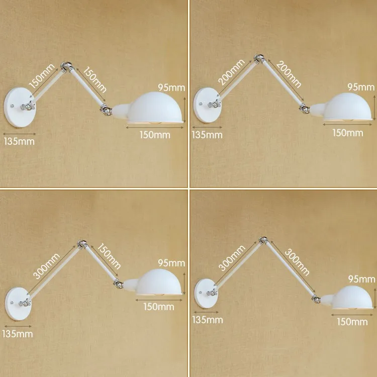Регулируемый поворотный настенный светильник с длинным кронштейном винтажный Домашний Светильник ing Лофт промышленный настенный светильник светодиодный настенный светильник Lampen аппликация Murales