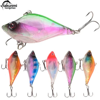 

6cm Fishing Lure Lipless Crankbaits Hard Artificial VIB Vibration Bait All Depth Winter Ice Fishing Tackle Plastic Fish WS-92