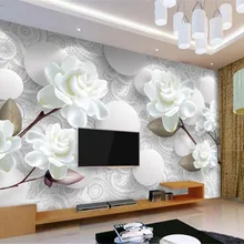 Beibehang пользовательские обои домашний декор фрески Мода Европейский Стиль Белый пион ТВ фон стены 3d обои papel де parede