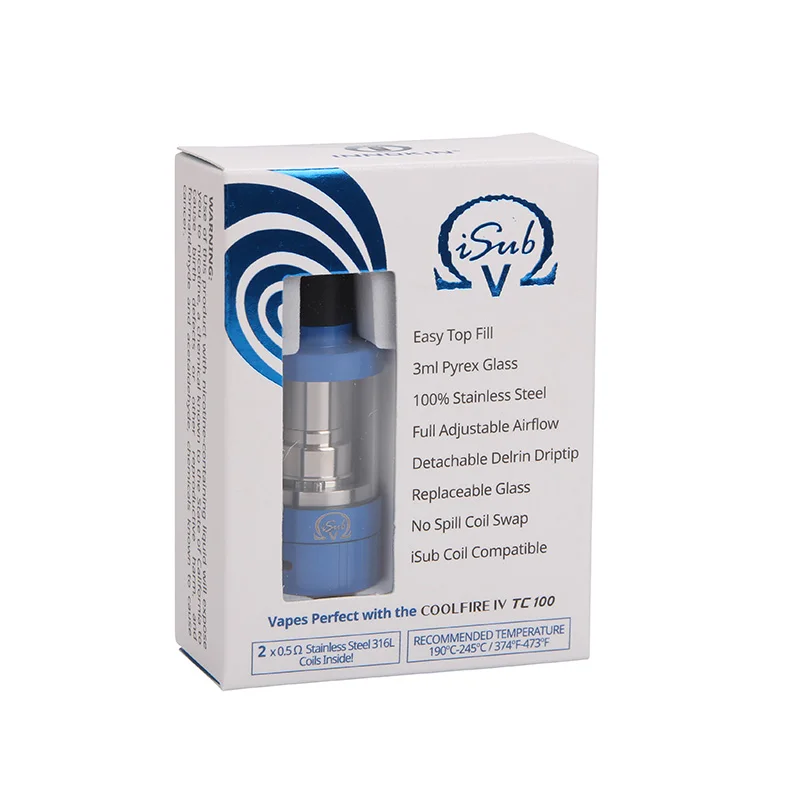 Original Innokin iSub V Atomizer 3ml Capacity Top-filled iSub-V Tank with iSub SS BVC Coil Vaporizer 02