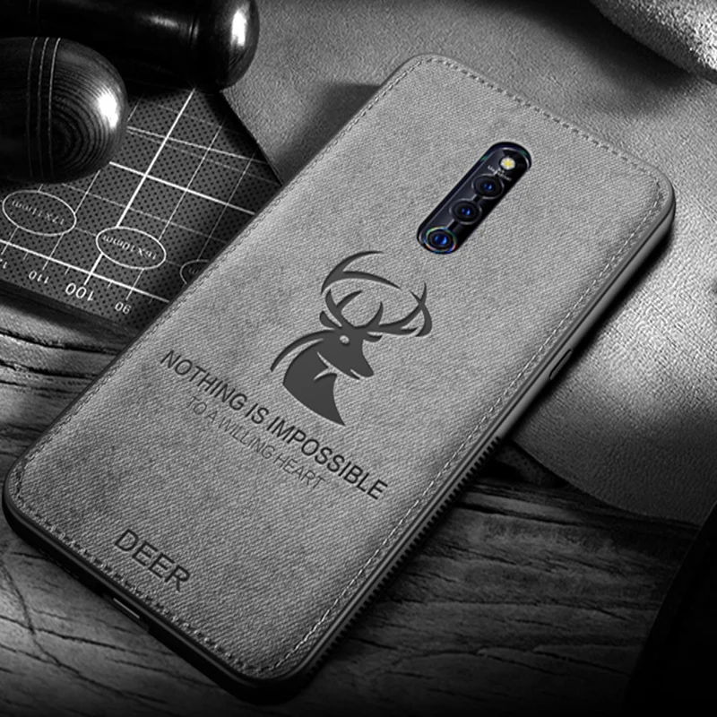 Для OPPO Рено 10x увеличить версия чехол хлопок ткань мягкая для 10xzoom задняя + ТПУ