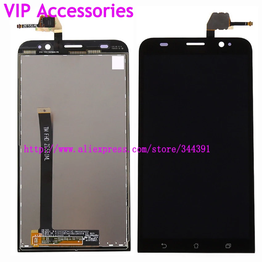 Original tested ZE551ML LCD For Asus Zenfone 2 ZE551ML 5 5 LCD Display Panel Touch Screen