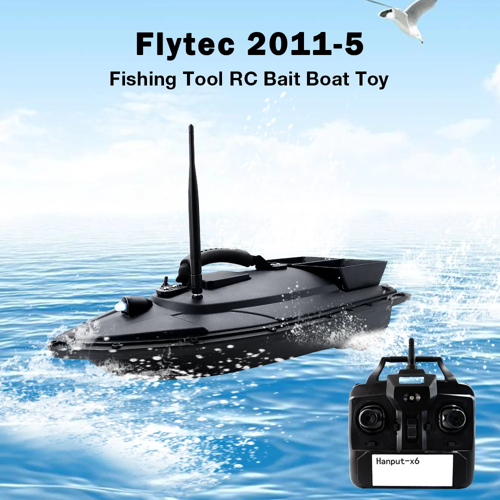 Flytec 2011-5 рыболовный инструмент Smart RC приманка лодка игрушки двойной мотор рыболовный искатель корабль лодка пульт дистанционного управления 500 м рыболовные лодки Speedboat - изображение