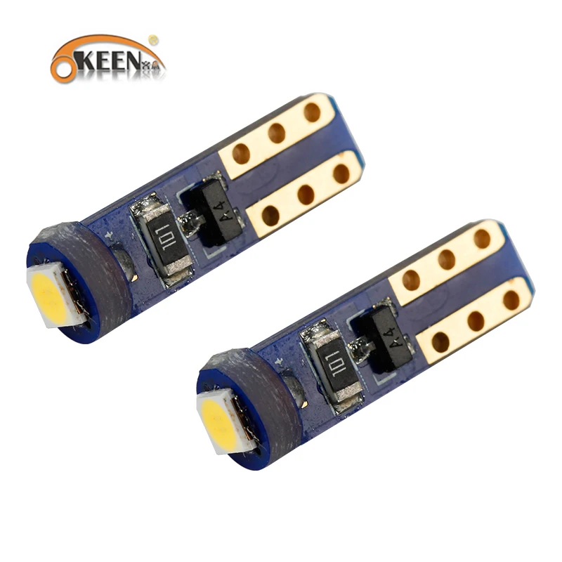 

1 Piece Car Interior T5 Led 3030 1 SMD DC 12V Bulbs Light Dashboard Gauge Instrument License parking Car Auto Side Wedge Lamp