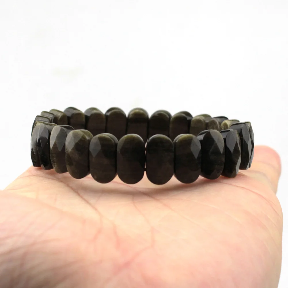 

natural golden obsidian stone beads bracelet natural stone bracelet DIY jewelry for woman for wealth free shipping wholesale !