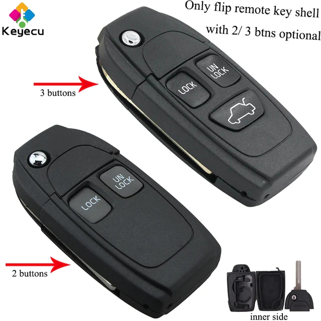 keyecu replacement folding flip remote key shell 2 3 buttonskeyecu replacement folding flip remote key shell 2 3 buttons \u0026 uncut blade