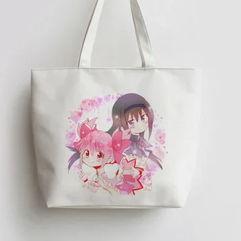 

Puella Magi Madoka Magica Mahou Shoujo Madoka Magika Anime Shopping bag Handbag Canvas bag Cartoon Cute Gift school AN061