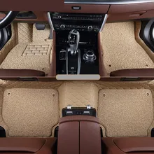 Автомобильные коврики для TOYOTA Land Cruiser PRADO 150, коврик для ног, высокое качество, вышивка, кожа, проволока, 2 слоя