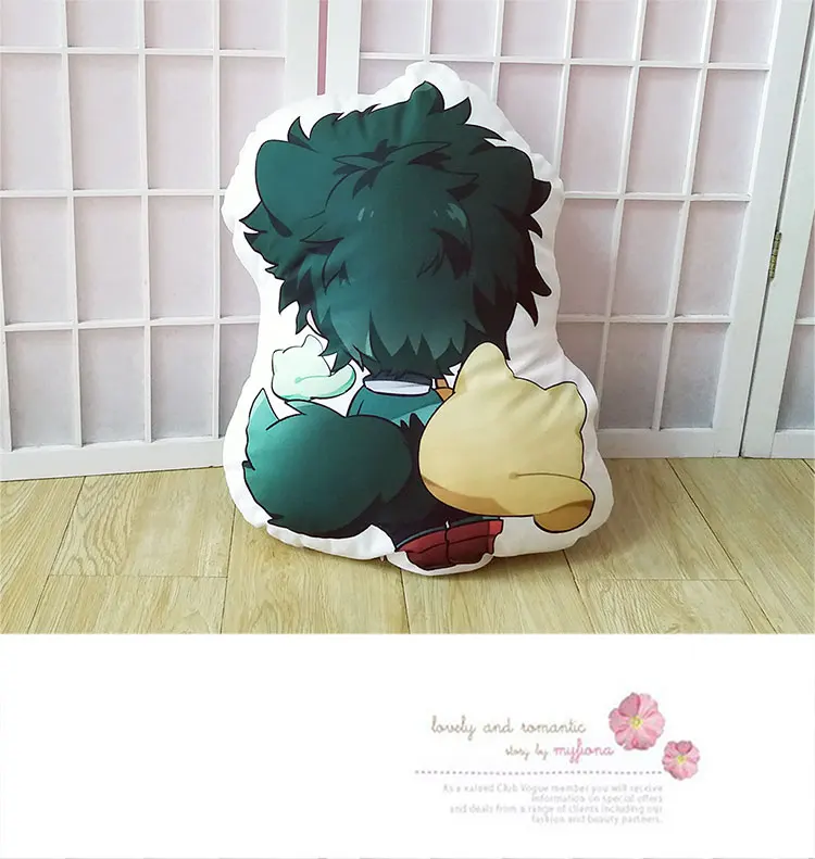 Подушка-игрушка с героями мультфильма «Мой герой», Izuku Bakugou Todoroki Tsuyu Kirishima Eijiro, мягкая кукла, двухсторонний чехол, 50 см