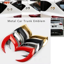 Горячая 1 шт. автомобильный Стайлинг автоэмблема 3D стикер, логотип летучая мышь Бэтмен Автомобильный багажник эмблема наклейка для mazda CX 5 7 9 RX MPV MX