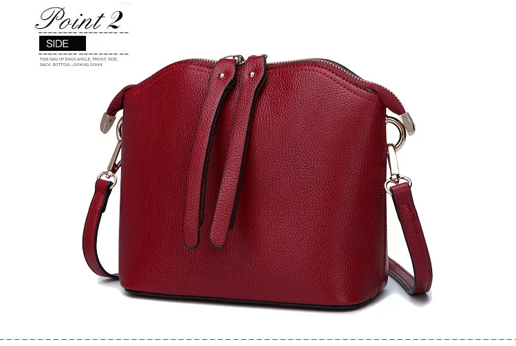 MJ Bag Ladies Genuine Leather Messenger Bag Female Real Leather Cowhide Shell Bags Womens Crossbody Shoulder Bags Solid Small (19)