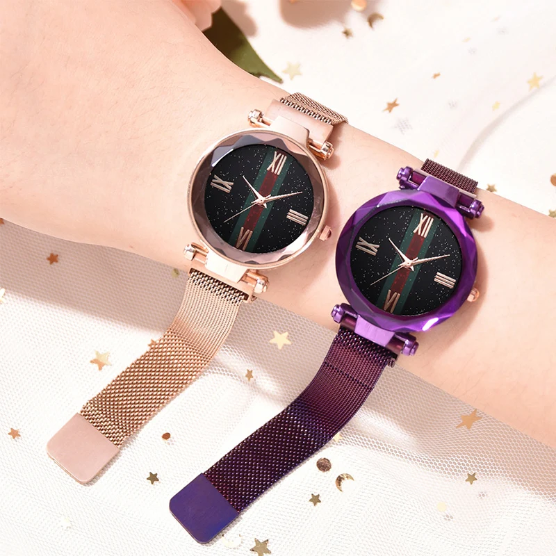 

2019 Luxury Ladies Watch Magnet Star Sky Fashion Women Watches Dress Female Quartz Wristwatch relogio feminino Best Gift