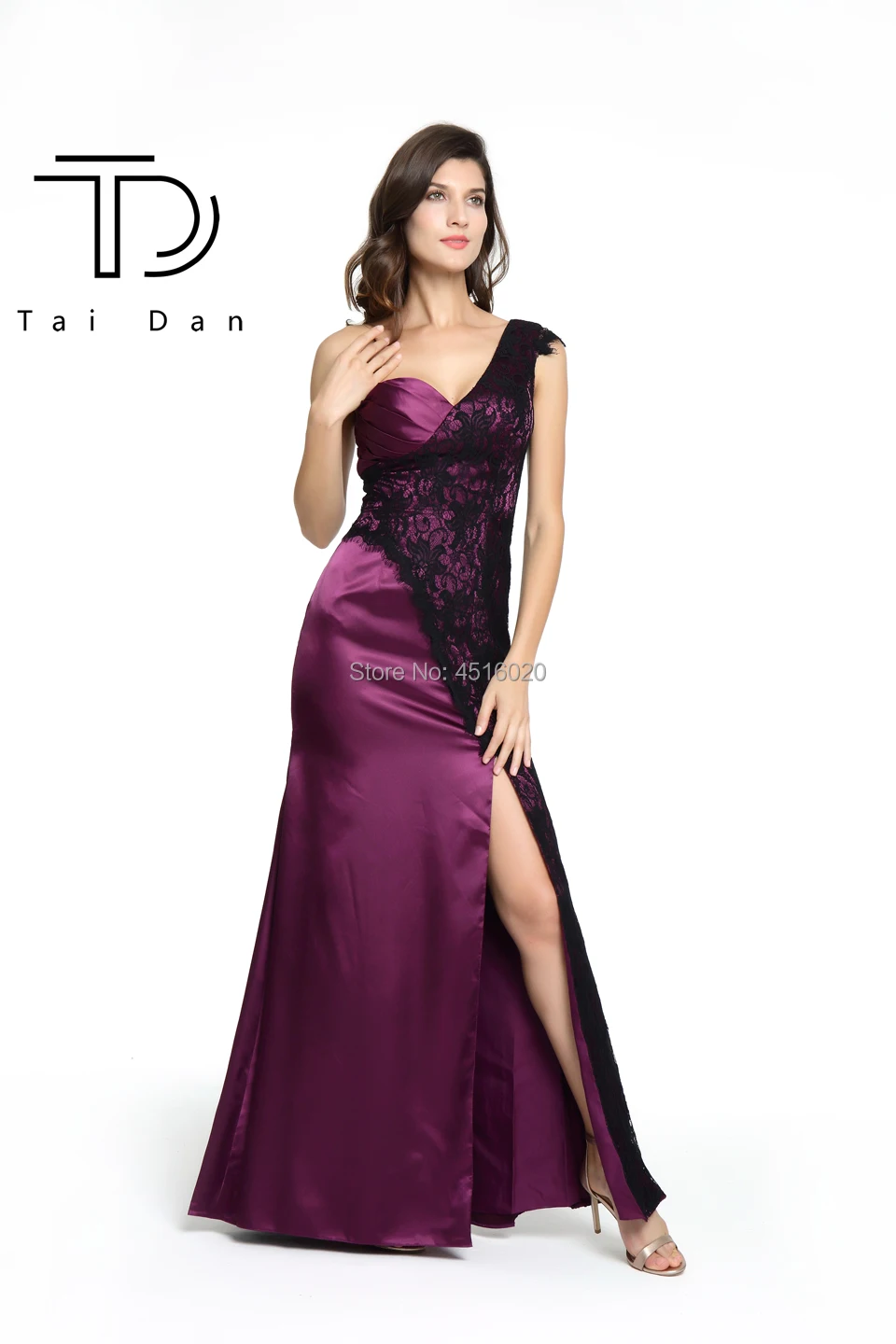 Gorgeous Prom Dress 2019 One-Shoulder Women Prom Dress Long for Wedding Party Satin lace Formal Celebrity Dress