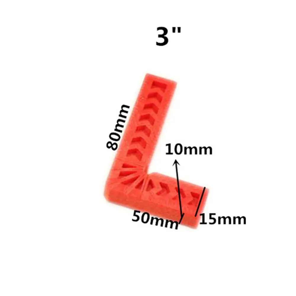Прямоугольный локатор " 4" " Столярный прямоугольный линейка помощь позиционирования инструмент пластиковый квадратный угол линейки измерительные инструменты HY24 - Цвет: 3 inch X 1