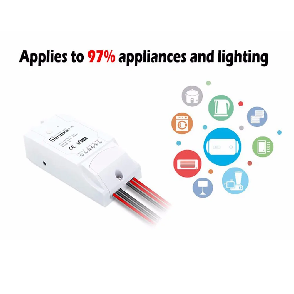  Sonoff Dual 2 Channel Wifi Wireless Switch Smart Home Remote Control Intelligent Timer Via Android  - 32912667745