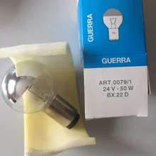 2 шт., 24 В 50 Вт BX22D лампа, для Hanaulux хирургические лампы H016678 24V50W полупрозрачная Серебряная лампочка