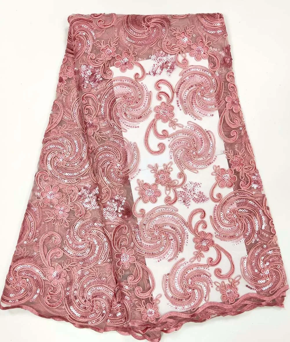 

African Lace Fabric 2019 Embroidered Nigerian Laces Fabric Bridal High Quality French Tulle Lace Fabric For Women Dress
