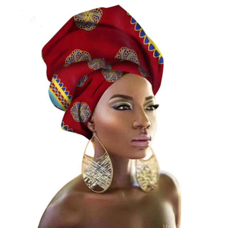 Национальный декоративный шарф, шали для женщин, африканская повязка на голову, африканская традиционная мода, воск, принт, Анкара, хлопок, платок