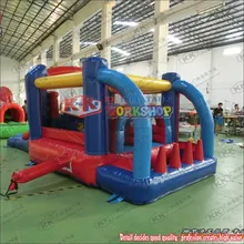 Веселый город красочные надувные скалолазание мини-препятствия для детей