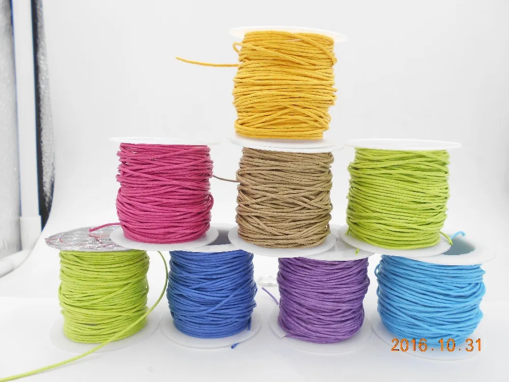 

1MM Waxed Thread Cotton Cord String Strap Necklace Rope Beading Wire Fit for Necklace & Bracelet Making