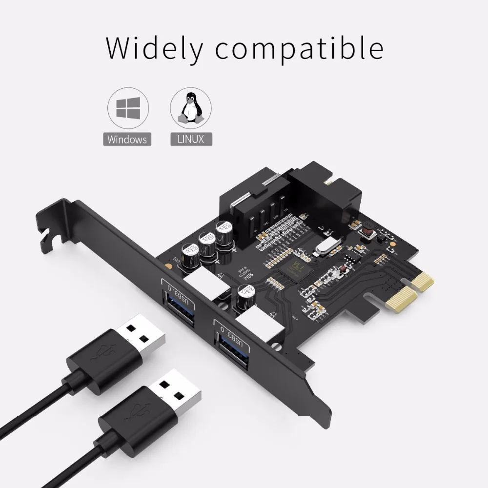 ORICO escritorio 2 puertos USB3.0 tarjeta PCI Express 5 Gbps tarjeta de expansión de alta velocidad añadir en tarjetas para ordenador portátil -(PVU3-2O2I-V1) ORICO escritorio 2 puertos USB3.0 tarjeta PCI Express 5 Gbps tarjeta de expansión de alta velocidad añadir en tarjetas para ordenador portátil -(PVU3-2O2I-V1)