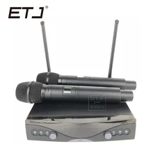 Бренд etj двойной Ручной беспроводной микрофон фиксированный UHF двойной микрофон U-802