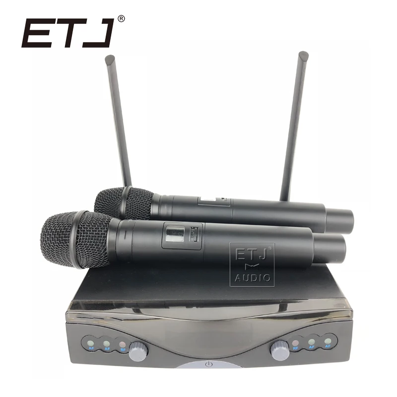 

ETJ Brand Double Handheld Wireless Microphone Fixed UHF Dual Microphone U-802